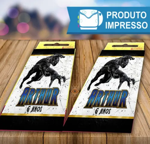 Adesivo Giz de Cera Pantera Negra