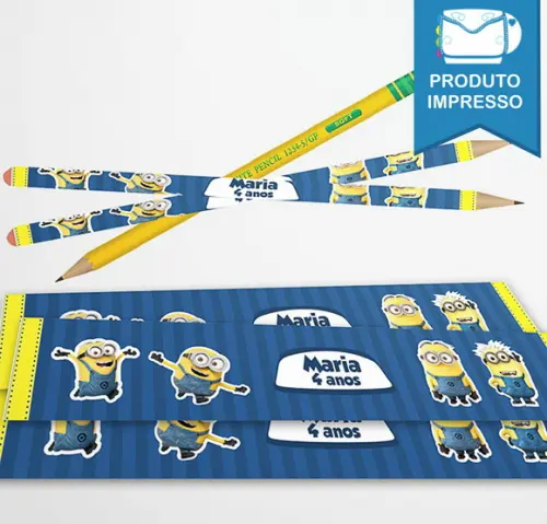 Adesivo Lápis Minions