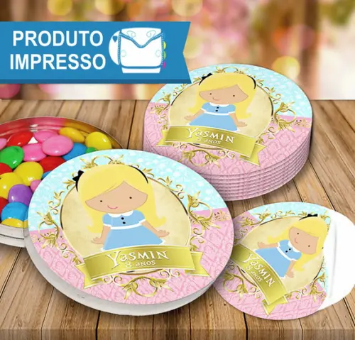 Adesivo Latinha Alice Cute