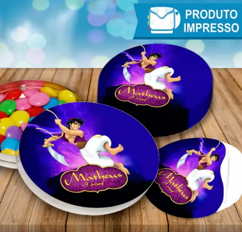 Adesivo Latinha Aladdin