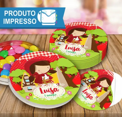 Adesivo Latinha Chapeuzinho Vermelho