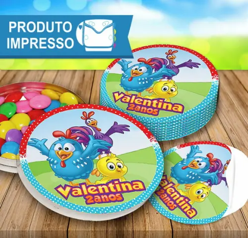 Adesivo Latinha Galinha Pintadinha
