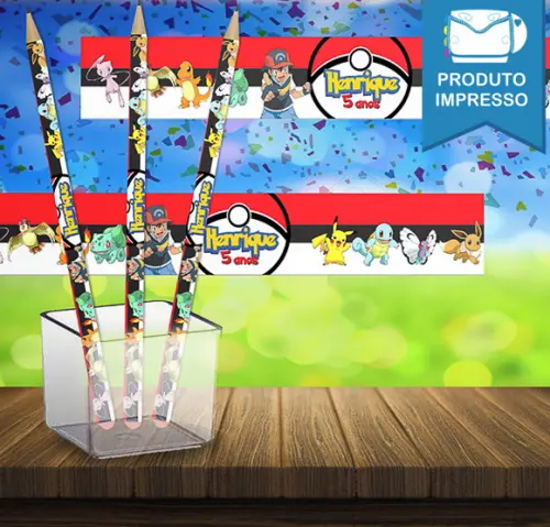 Adesivo Lápis Pokémon