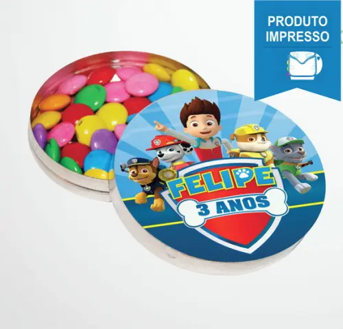 Adesivo Latinha Patrulha Canina