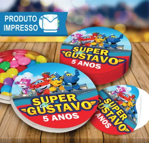 Adesivo Latinha Super Wings