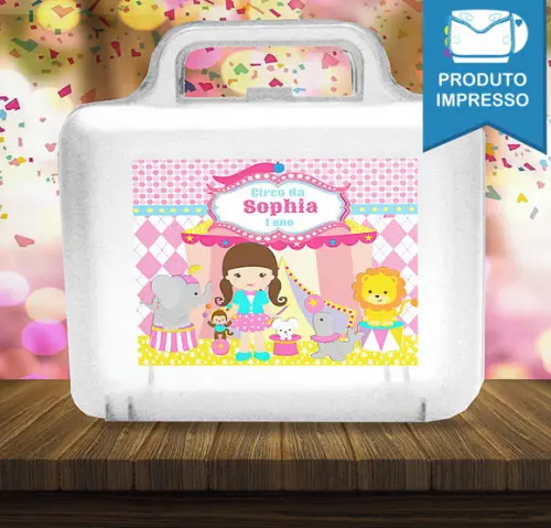 Adesivo Maletinha Circo Rosa