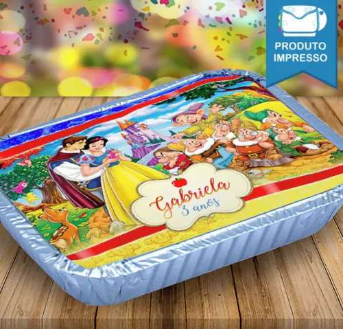 Adesivo Marmitinha Branca de Neve