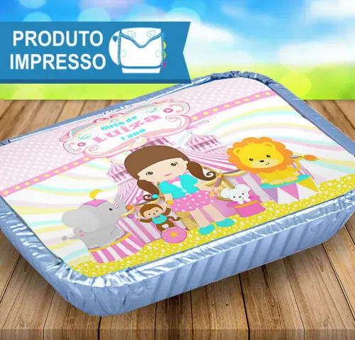Adesivo Marmitinha Circo Menina Rosa