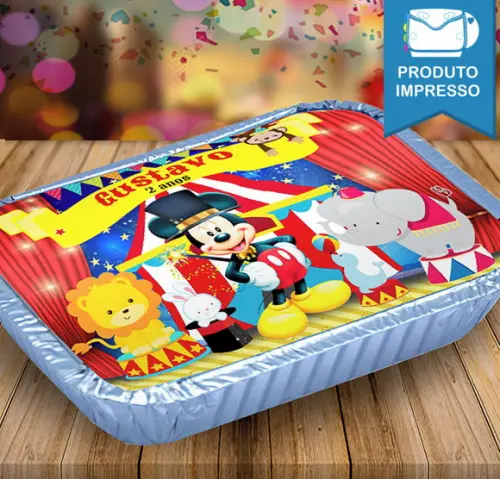 Adesivo Marmitinha Mickey Circo