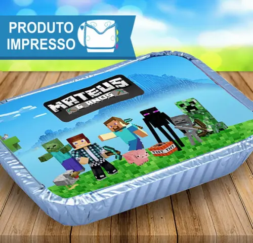 Adesivo Marmitinha Minecraft