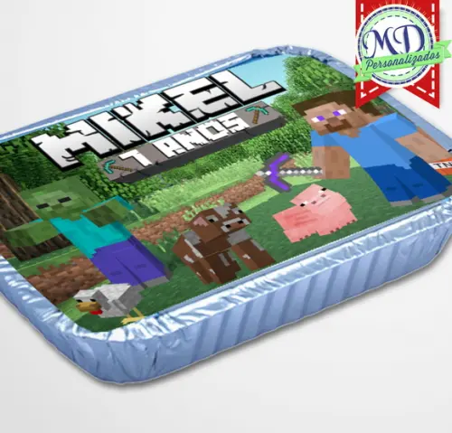 Adesivo Marmitinha Minecraft