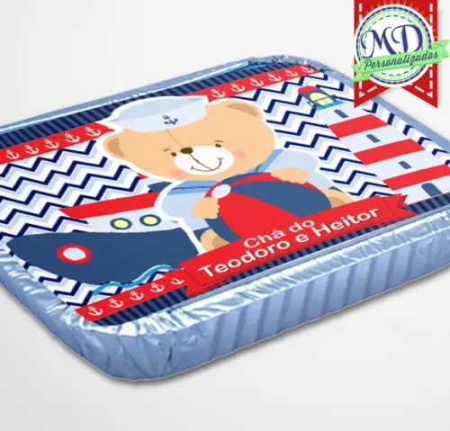 Adesivo Marmitinha Urso Marinheiro