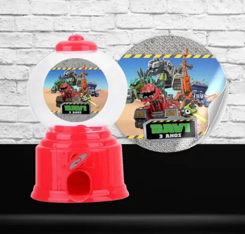 Adesivo Mini Baleiro Candy DINOTRUX