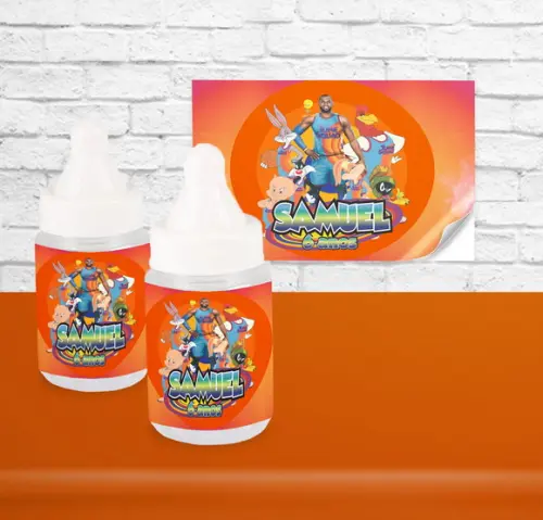 Adesivo Mini Mamadeira SPACE JAM