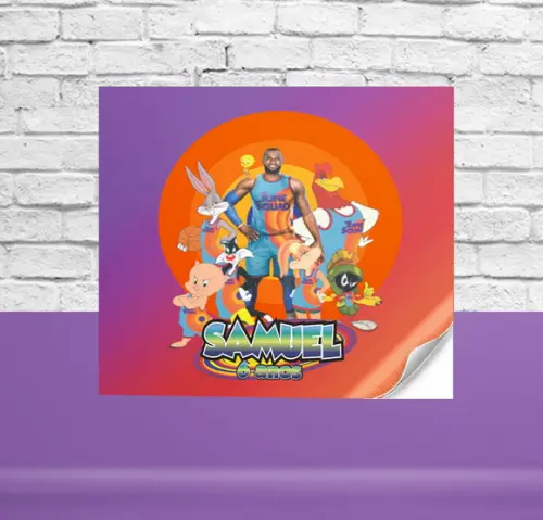 Adesivo Multi Uso Quadrado SPACE JAM