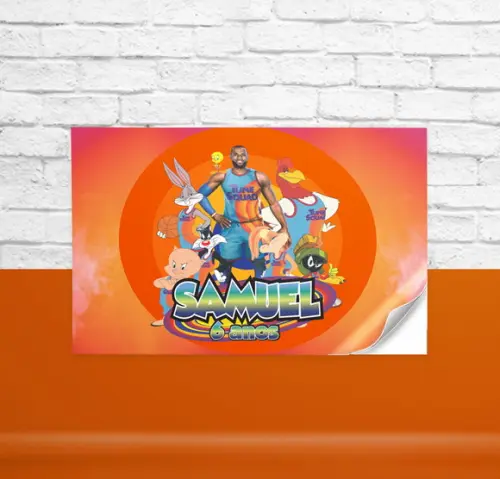 Adesivo Multi Uso Retangular SPACE JAM