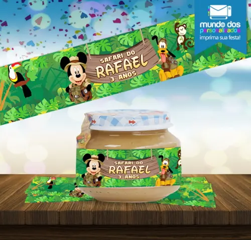 Adesivo Papinha Mickey Safari