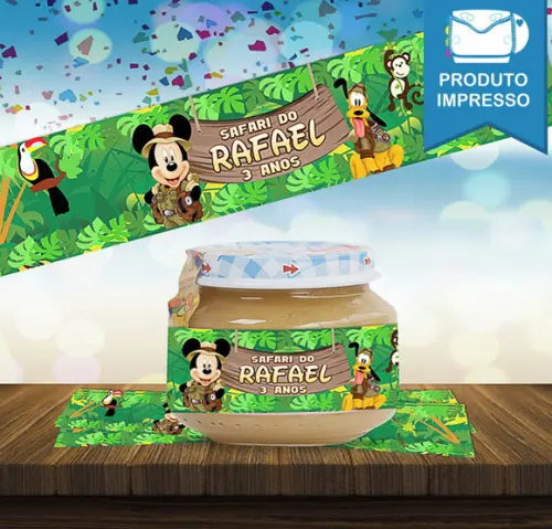 Adesivo Papinha Mickey Safari
