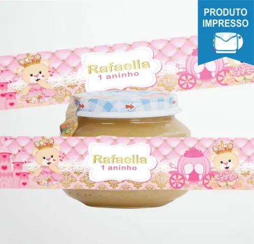 Adesivo Papinha Ursinha Princesa