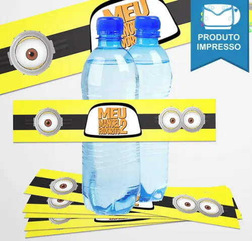 Adesivo para Água 500ml Minions
