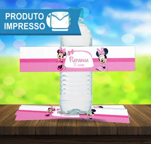 Adesivo para Água 500ml Minnie Rosa
