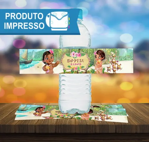 Adesivo para Água 500ml Moana Baby
