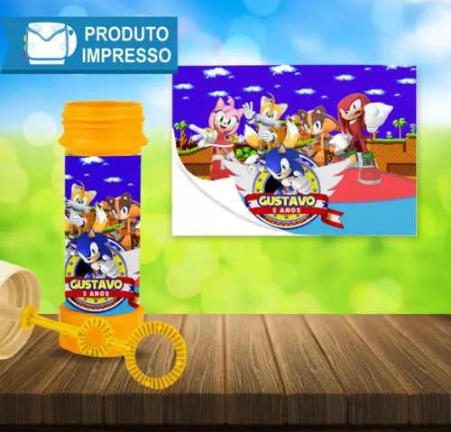 Adesivo para Bolha de Sabão da Sonic