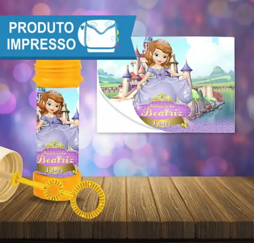 Adesivo para Bolha de Sabão Princesinha Sofia