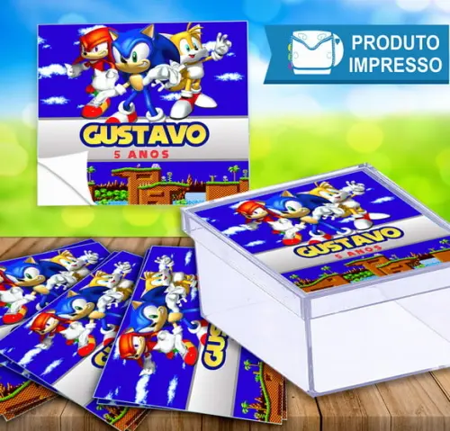 Adesivo para Caixinha Sonic