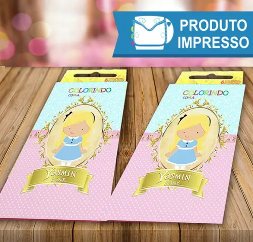 Adesivo Para Giz de Cera Alice no País das Maravilhas