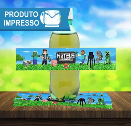 Adesivo para Guarana Minecraft