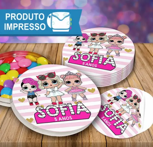 Adesivo para Latinha LOL Surprise