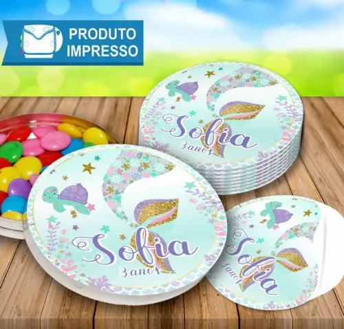 Adesivo para Latinha Sereia