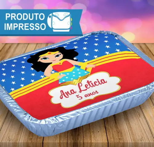 Adesivo para Marmitinha Mulher Maravilha