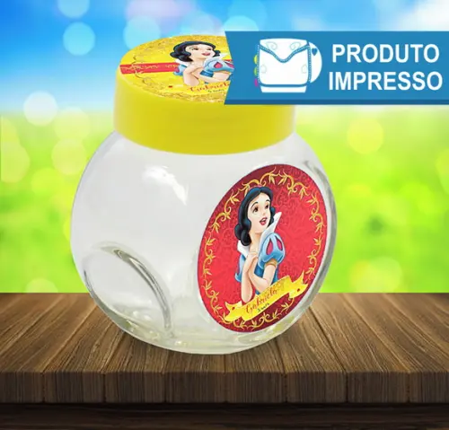 Adesivo para Mini Baleiro Branca de Neve