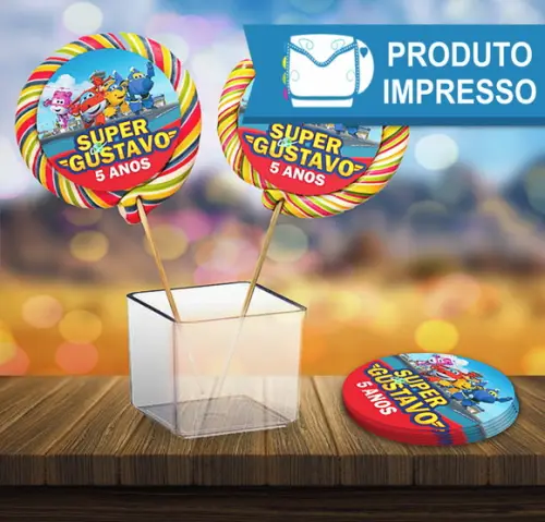 Adesivo para Pirulito Super Wings