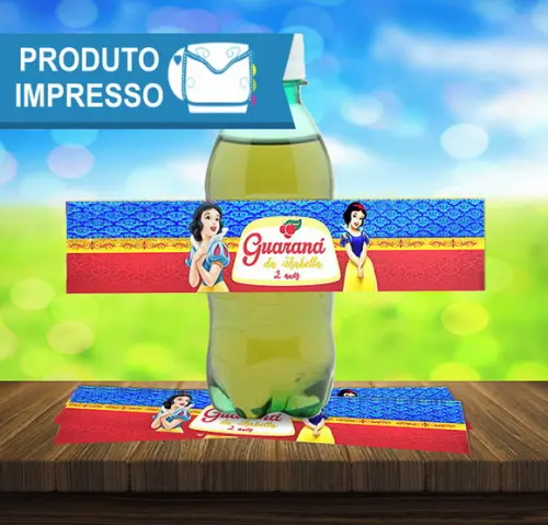 Adesivo para Refrigerante do Branca de Neve