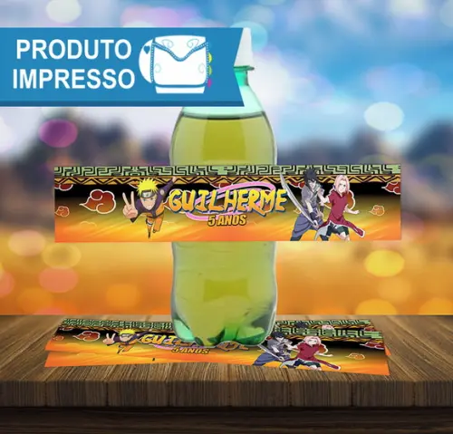 Adesivo para Refrigerante do Naruto