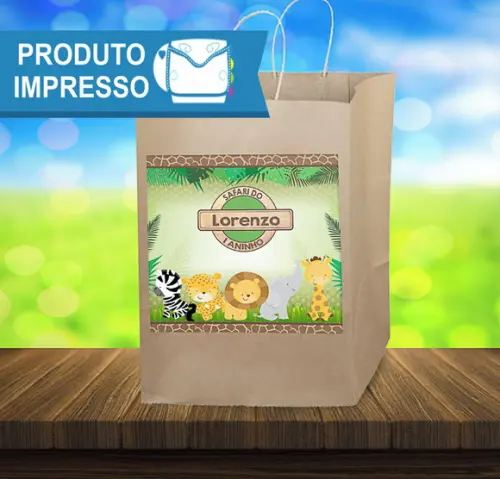 Adesivo para Sacola Animais do Safari