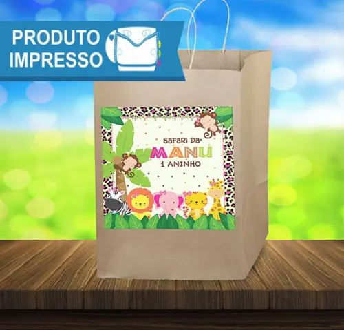 Adesivo para Sacola Safari Menina