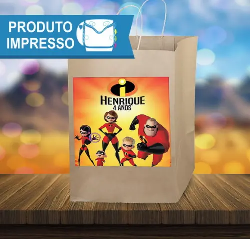 Adesivo para Sacola Os Incríveis