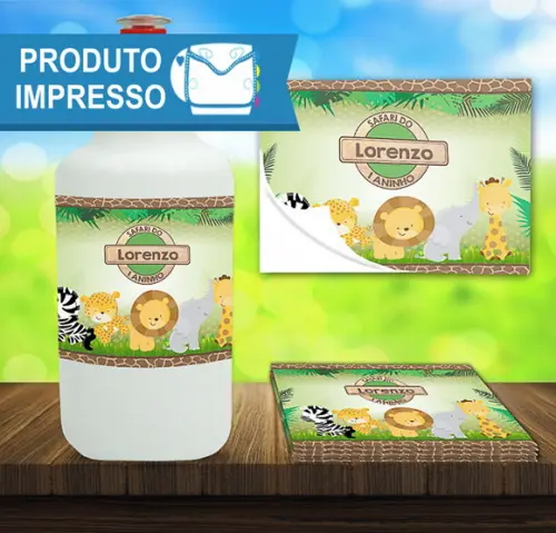 Adesivo para Squeeze Animais do Safari