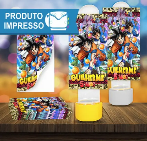 Adesivo para Tubete Dragon Ball