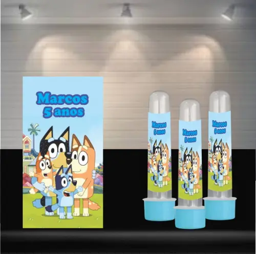 Adesivo para Tubete Bluey