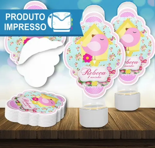 Adesivo para Tubete Passarinhos