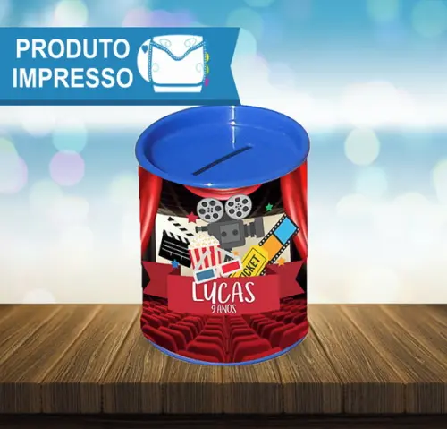 Adesivo Personalizado para Cofrinho Cinema