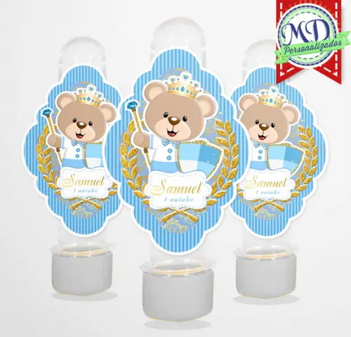 Adesivo para Tubete Urso Príncipe