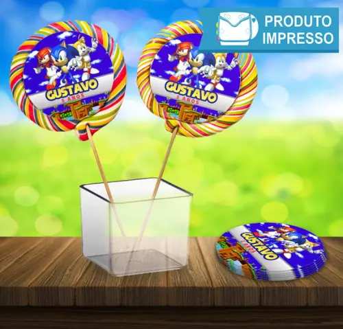 Adesivo Pirulito Sonic