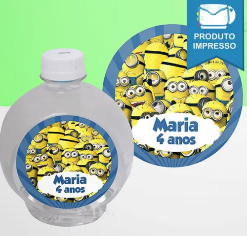 Adesivo Redondo Água Ouro Fino Minions