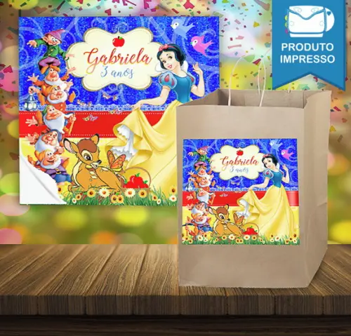 Adesivo Sacola Branca de Neve